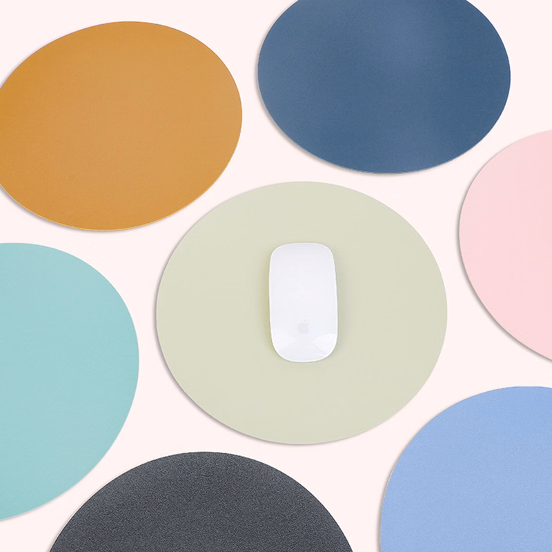 PU Leather Round Mousepad