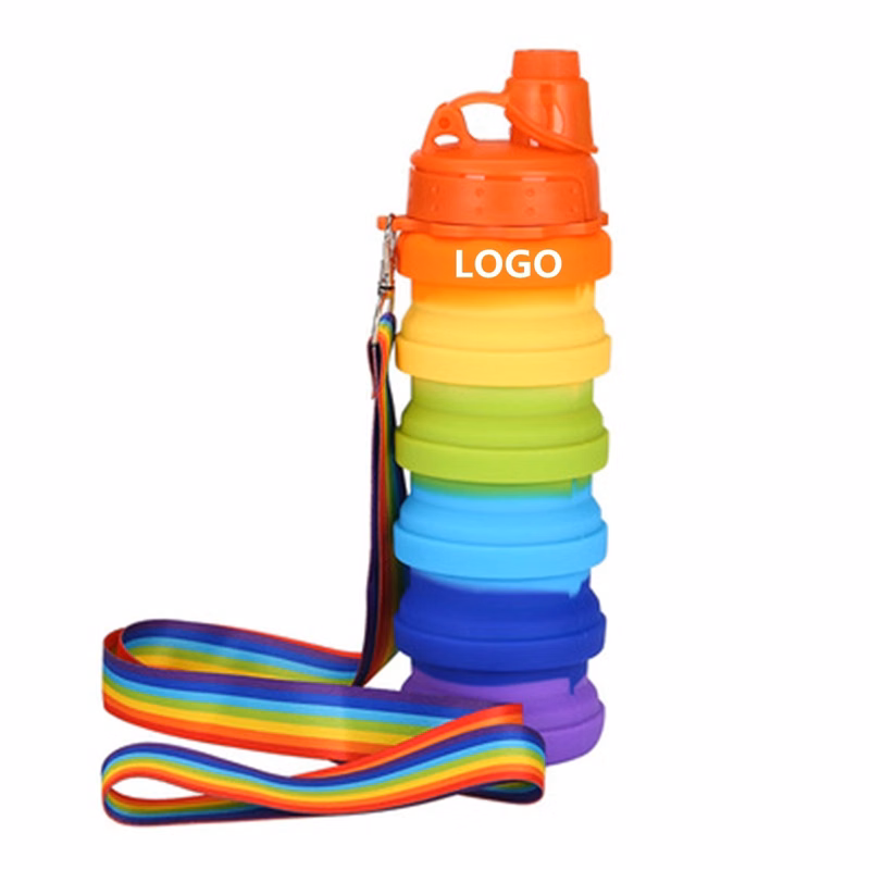 Rainbow Sport Collapsible Portable Water Bottle
