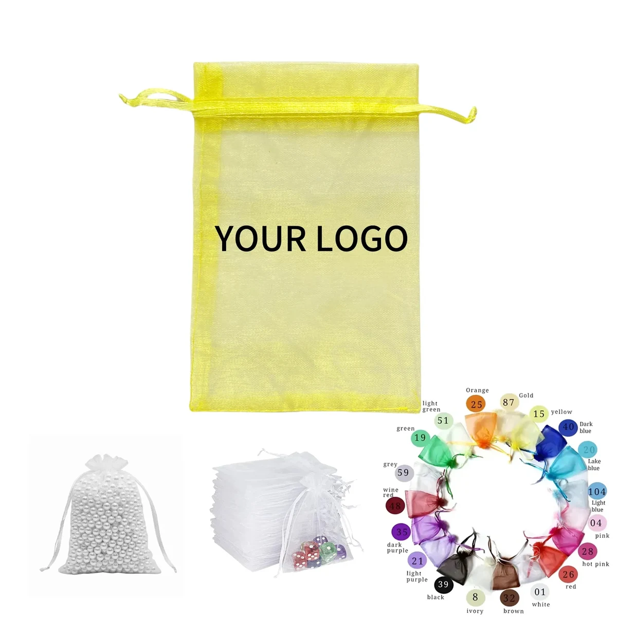 Sheer Organza Jewelry Pouch 3.5x4.7 1
