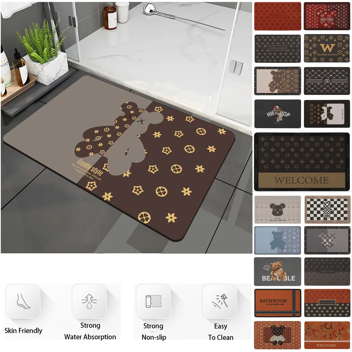Diatom Mud Bathroom Rug 1