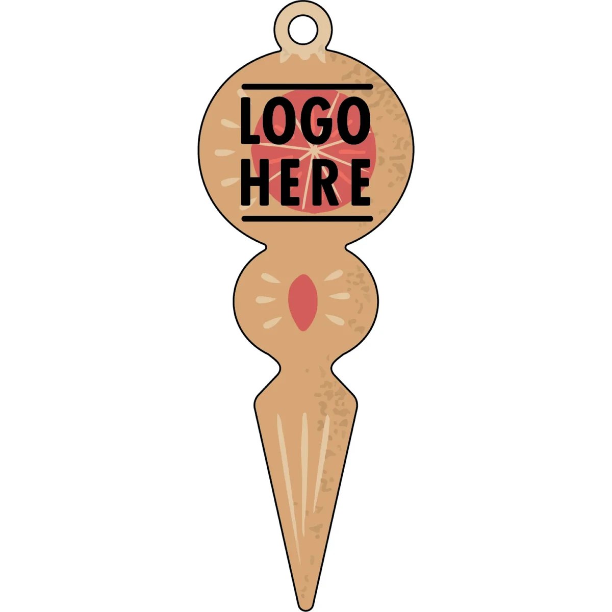 1/4" Recycled Wood Ornaments-Ornament Shape 6 1