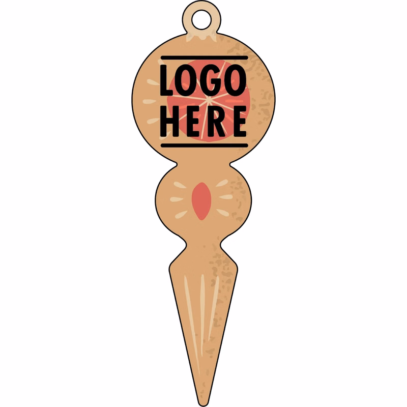 1/4" Recycled Wood Ornaments-Ornament Shape 6