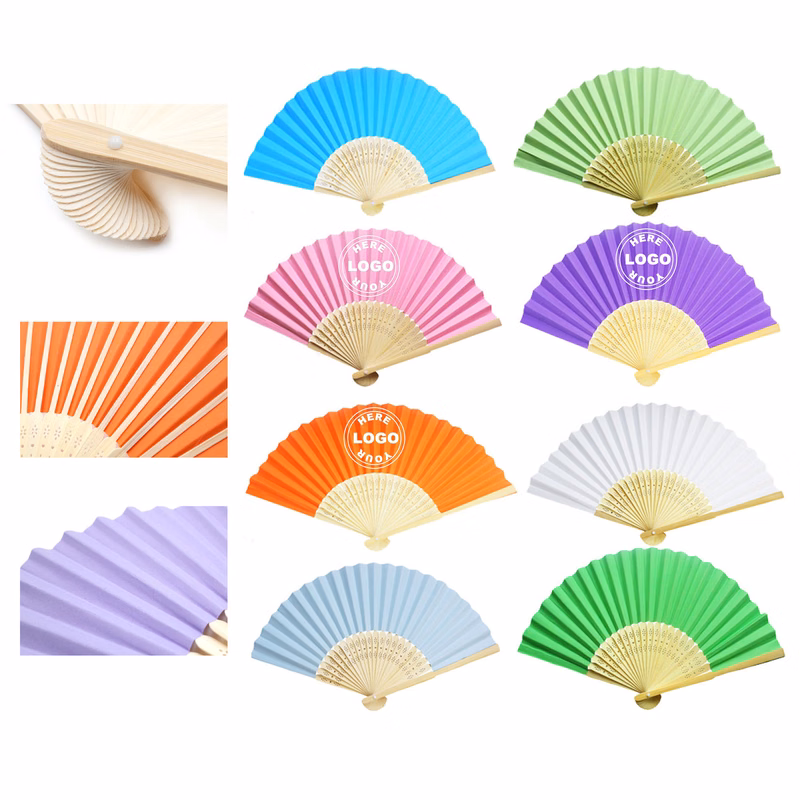 Custom Colorful Foldable Paper Fan