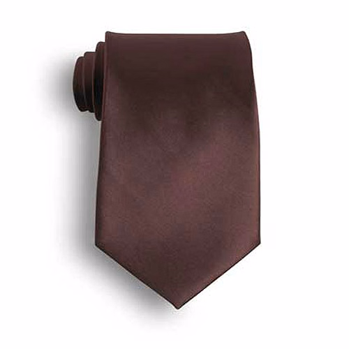 Brown Polyester Satin Tie