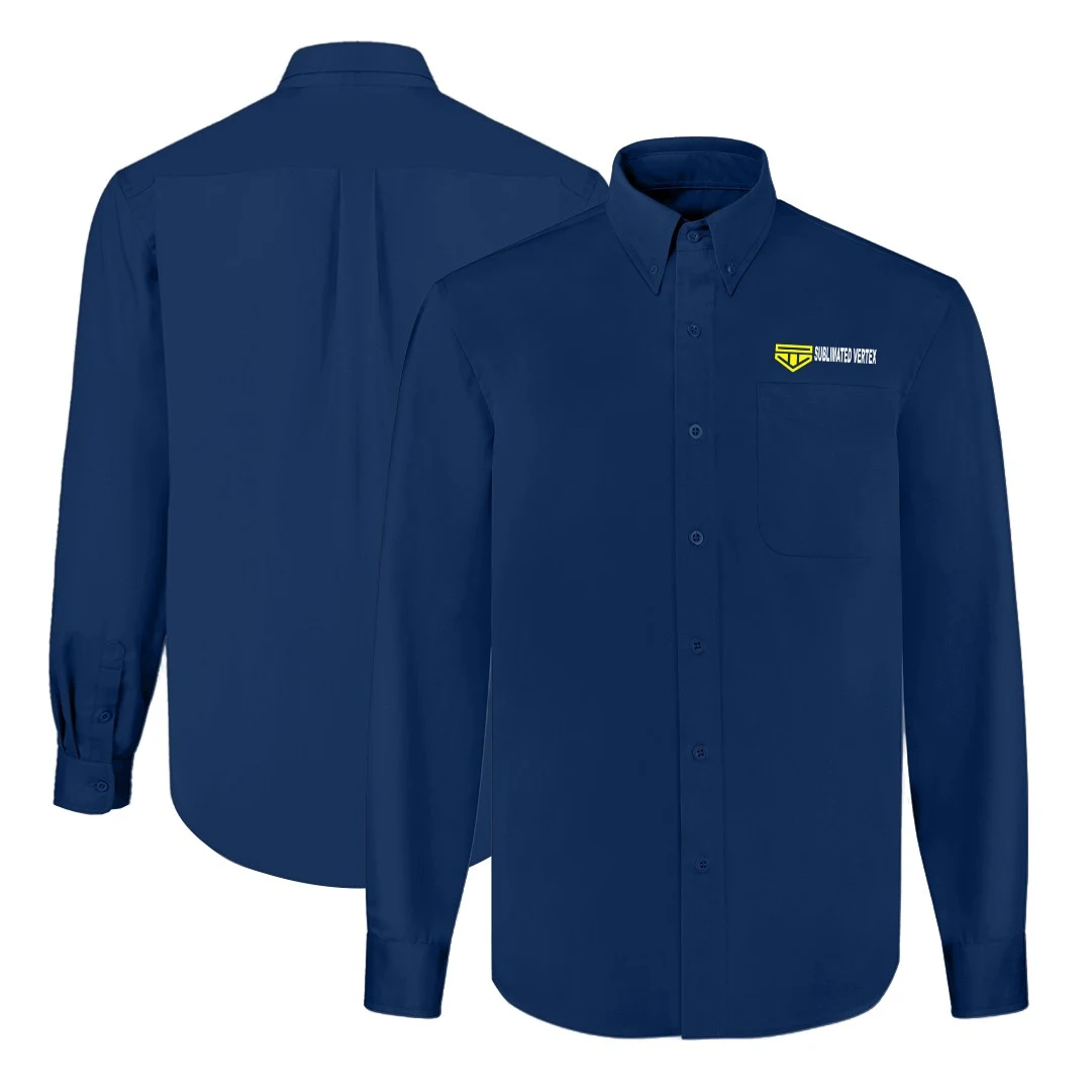 Men's Long Sleeve Button Down Twill Shirt 1