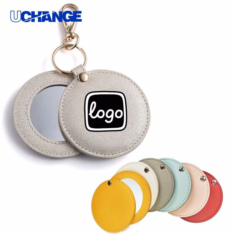 Three Point Two Inch PU Double Sided Pocket Mirror