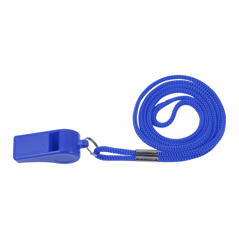 Plastic Whistle with Lanyard for Sports and Safety
