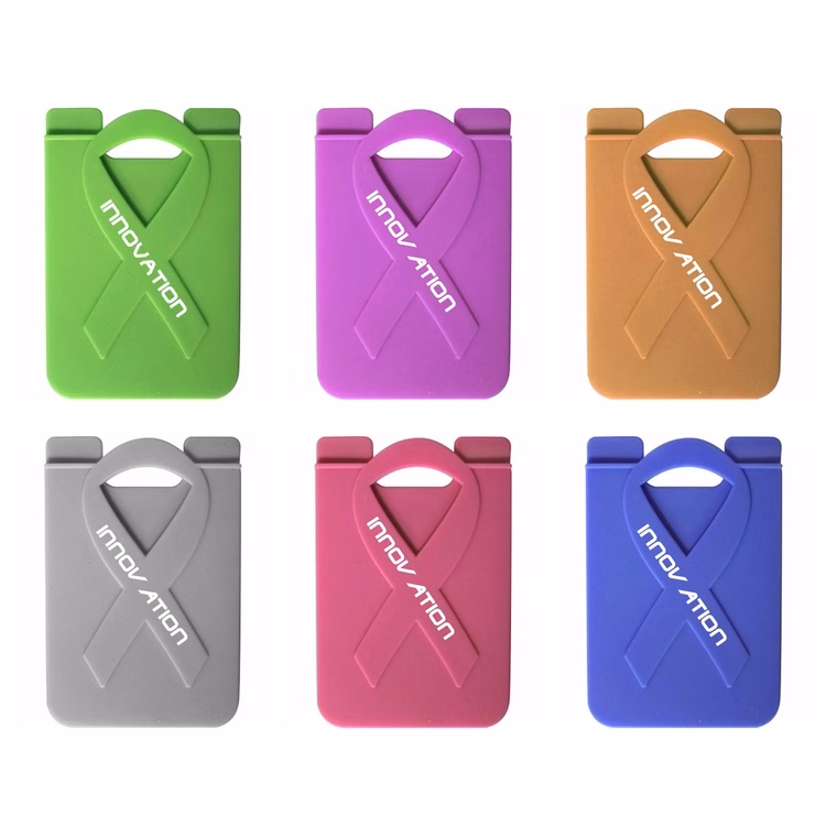 Ribbon Silicone Adhesive Cell Phone Wallet