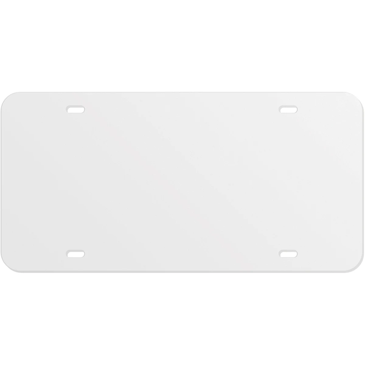 Non-imprinted .055 White Styrene Licence Plates 5.875" x 11.875" with 4 holes 1