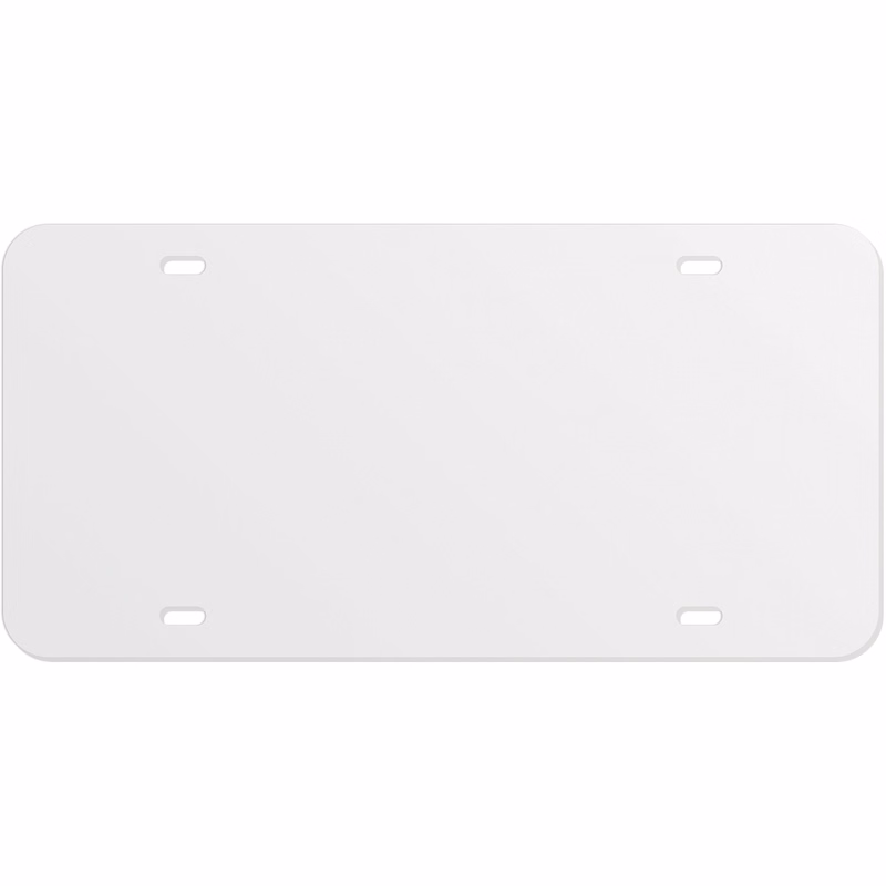 Non-imprinted .055 White Styrene Licence Plates 5.875" x 11.875" with 4 holes