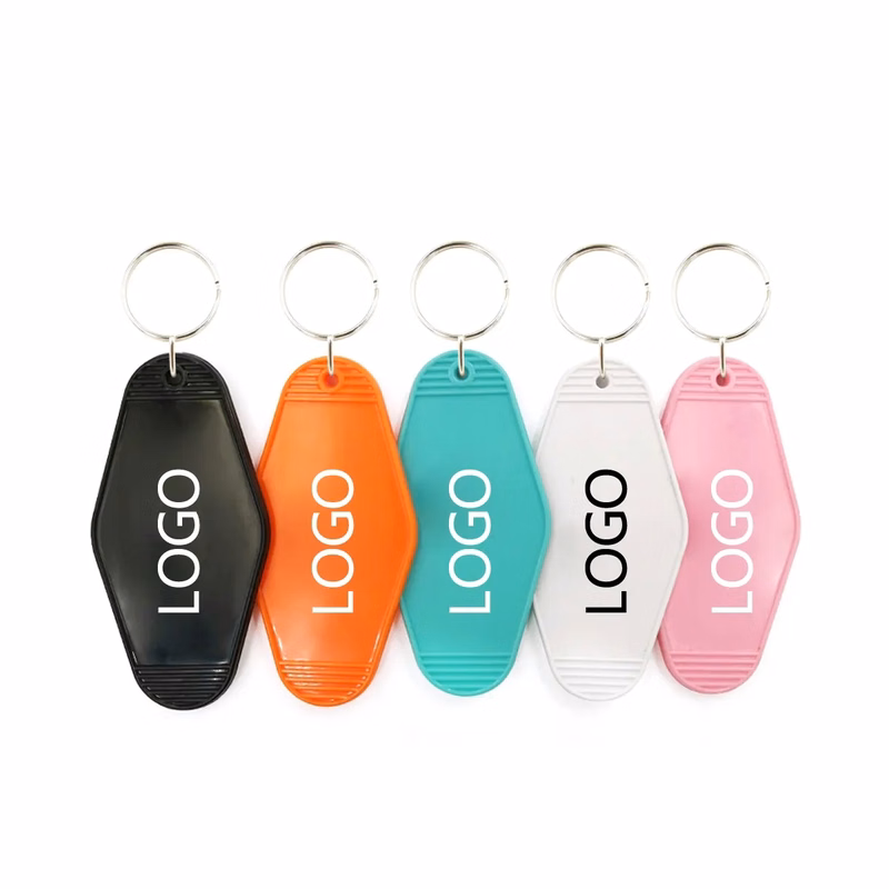 Plastic Hotel Diamond Keychain Tags