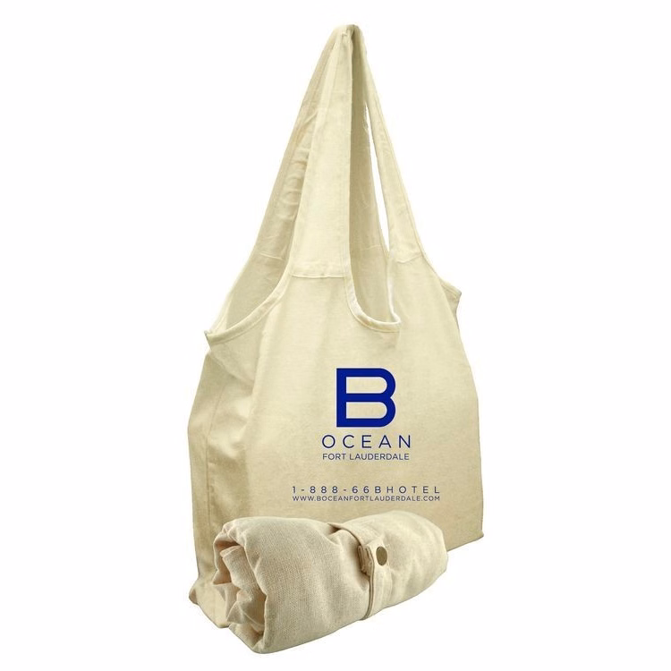 Foldable Canvas Slingbag with Snap Closure (19"x13"x3")