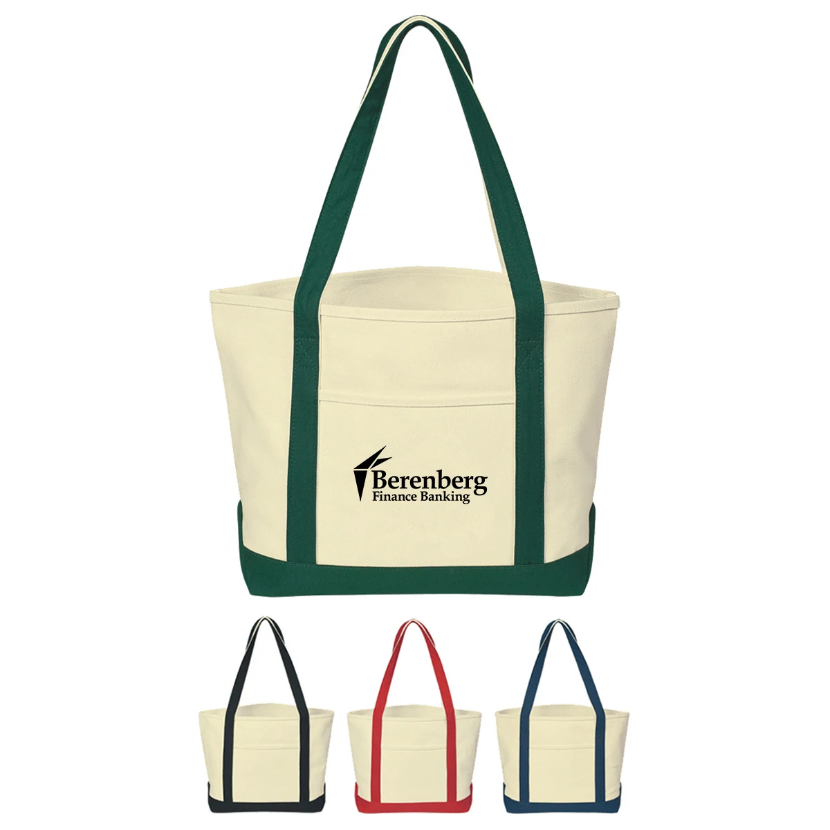 Medium Starboard Cotton Canvas Tote Bag, custom tote bag with logo imprint 1