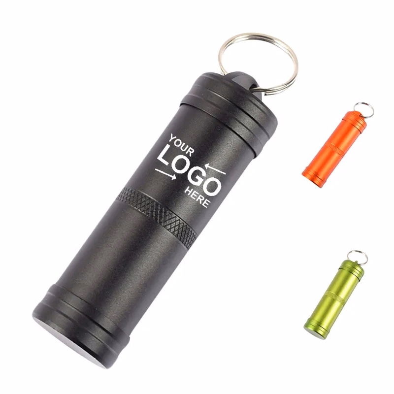 Aluminum Alloy Pill Box Keychain
