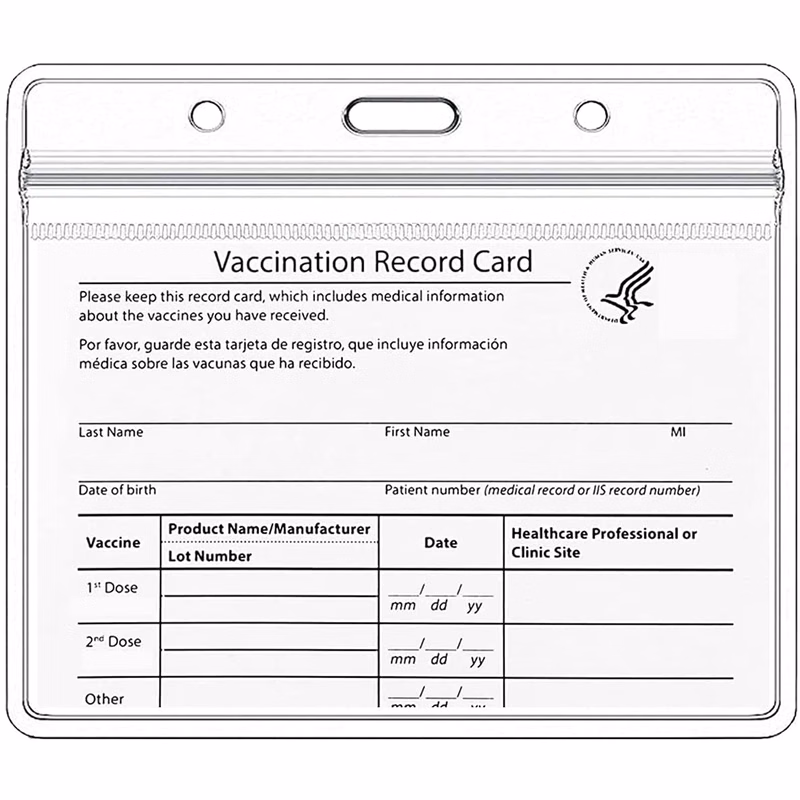 Waterproof Vaccine Card Badge Holder
