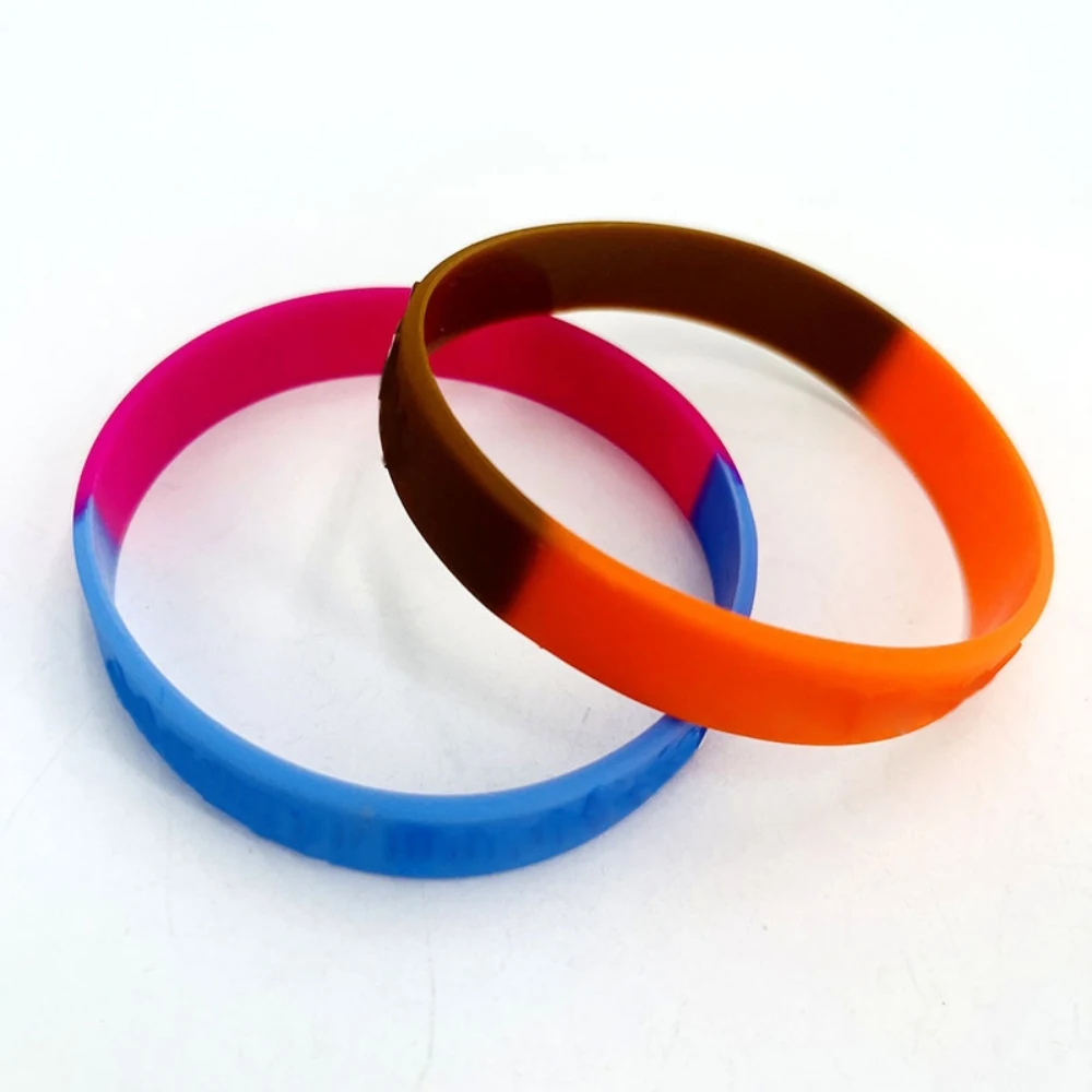 Colorful Silicone Embossed Wristband 1