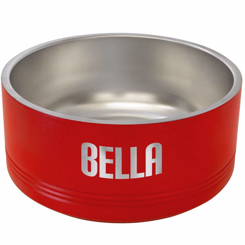 Polar Camel 64 oz. Large Red Pet Bowl