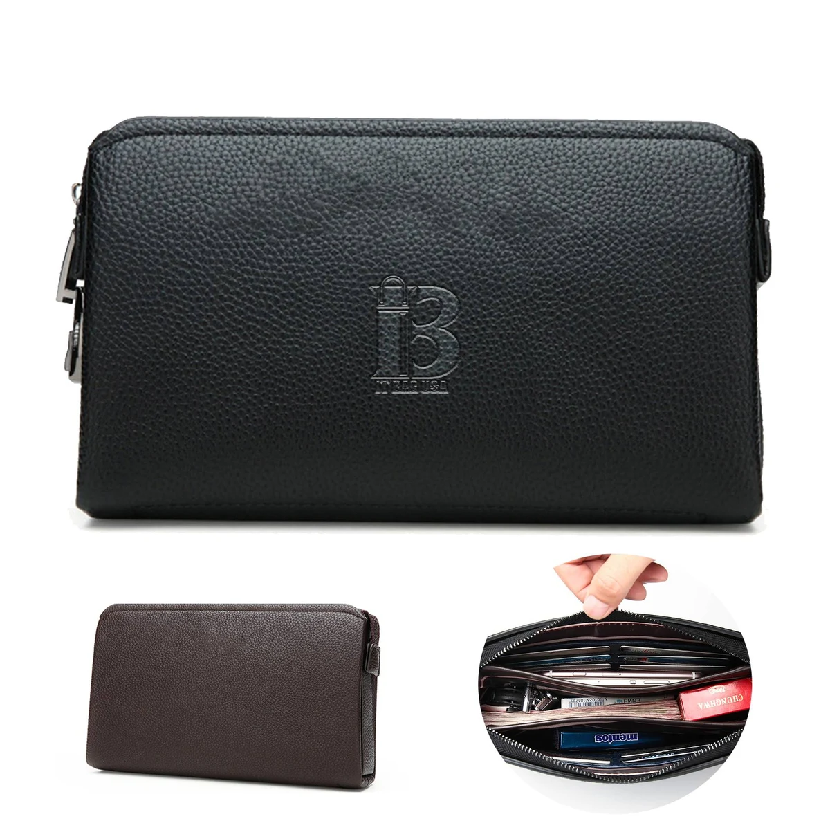 Pu men's handbag Wallet Combination lock 1