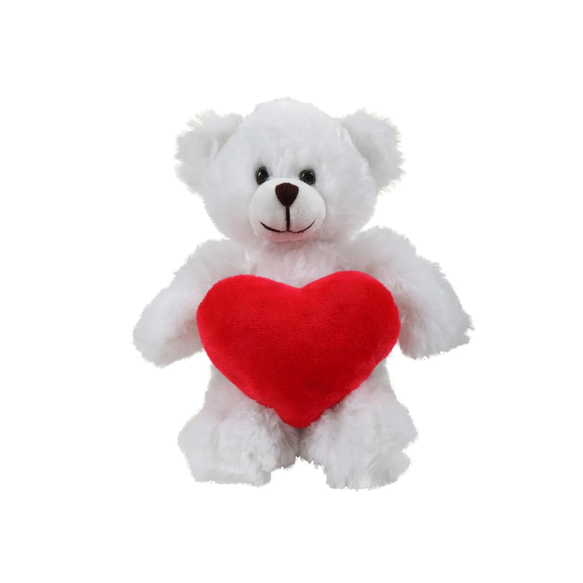 soft plush White Bear with heart 1