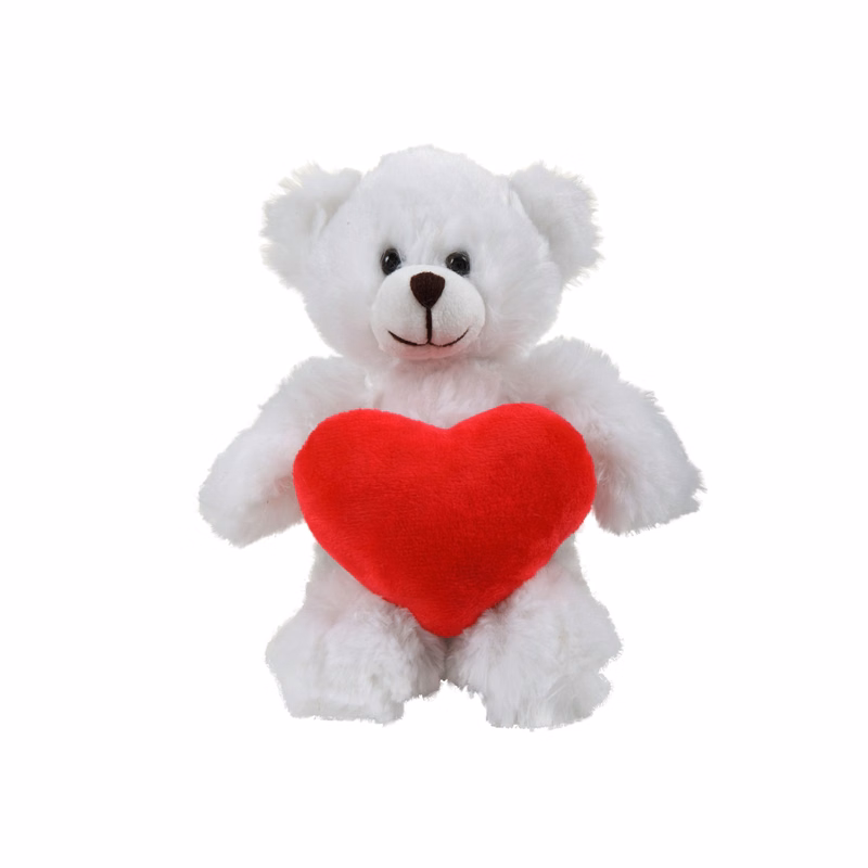 soft plush White Bear with heart