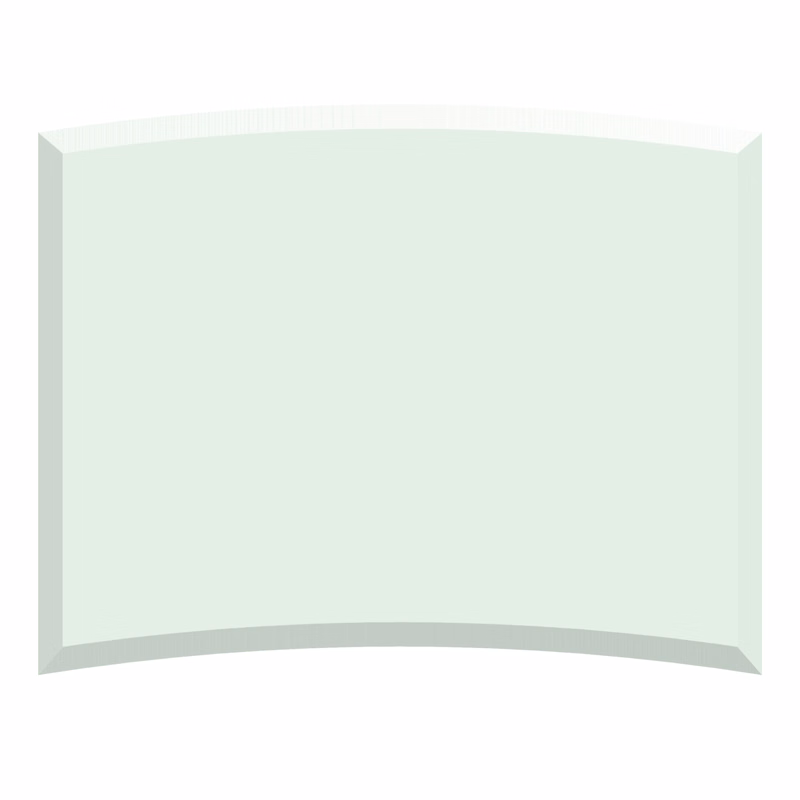 8" Jade Crystal Crescent Award (8"x6")