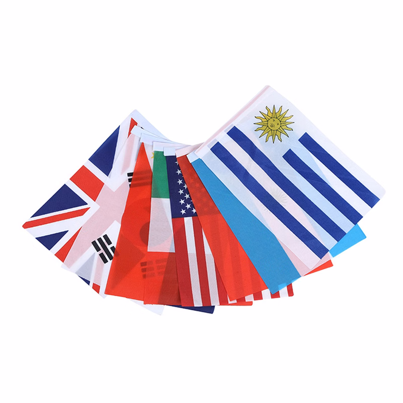 Qatar World Cup Football Fan National Hand Signal Flags