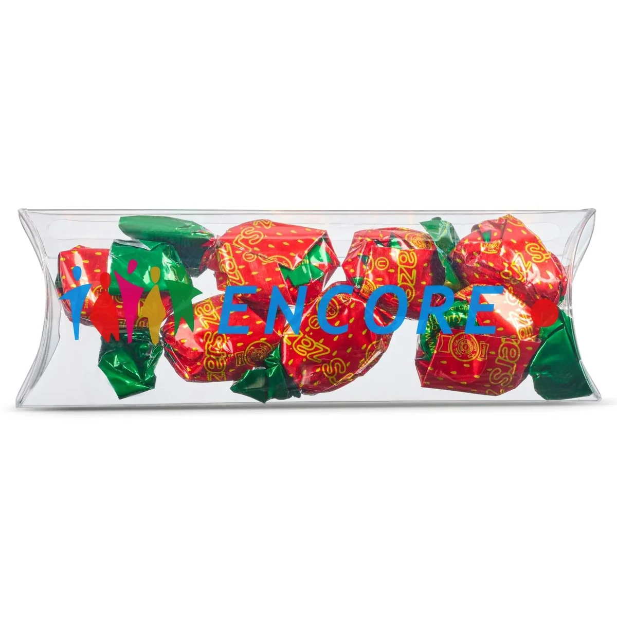 5" Pillow Box of Invidually Wrapped Strawberry Filled Hard Candy 1