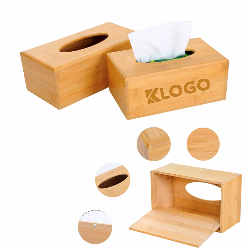 9.5"x4.7" Bamboo Tissue Box Cover