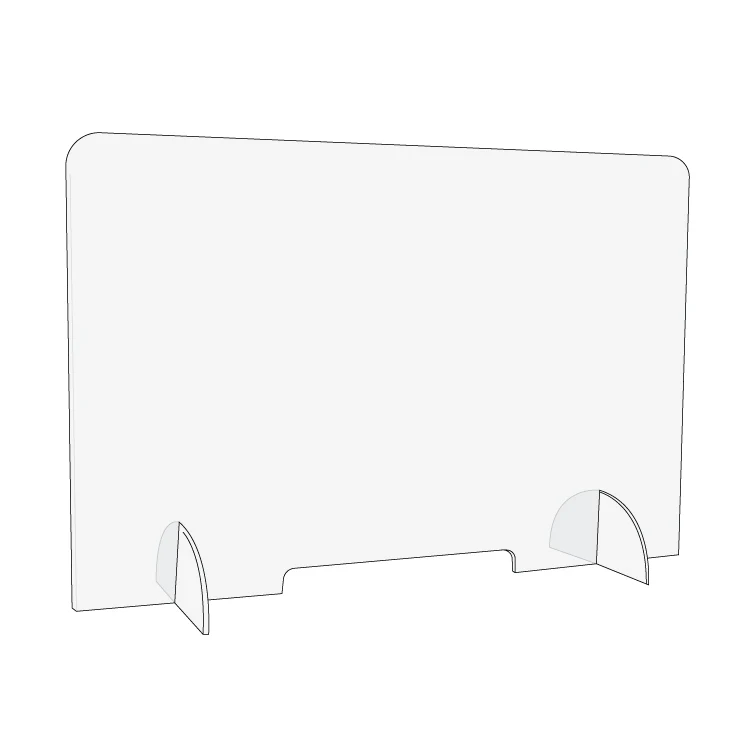 Freestanding Safety Shield w/ Feet - 24in 1