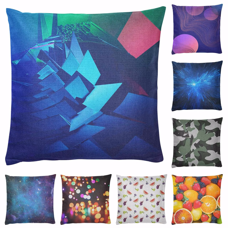 Full Color Imprint Linen Pillow Case