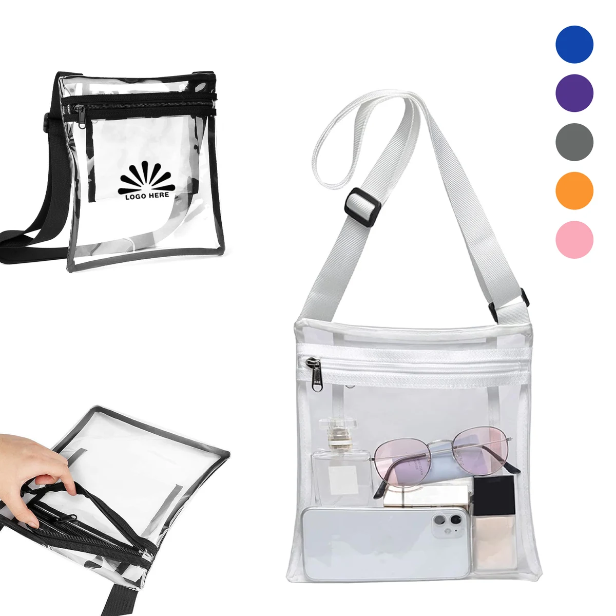 PVC Transparent Waterproof Shoulder Bag 1