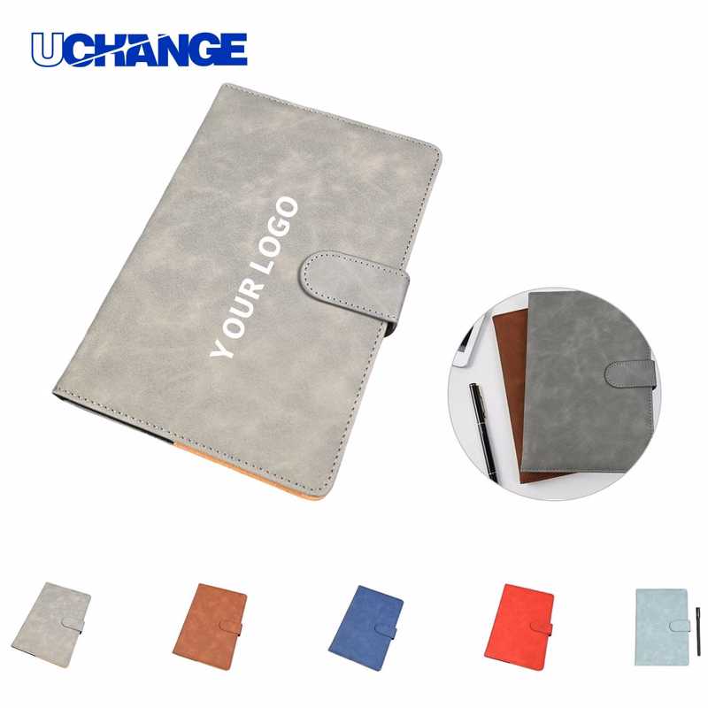 A5 PU Leather Button Notebook Gift Box Set Kit