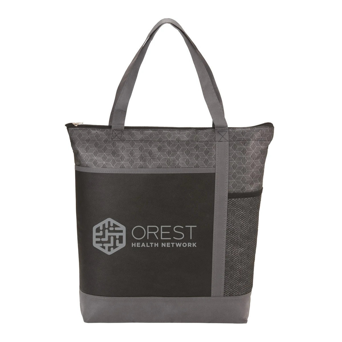 Chrome Non-Woven Zipper Convention Tote 1