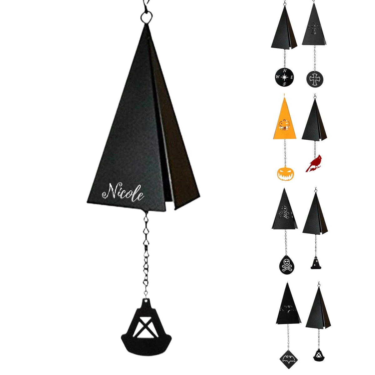 Halloween Triangle Metal Hanging Wind Chime 1