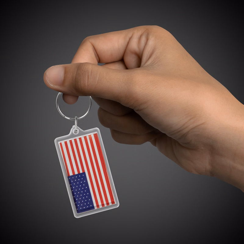 US Flag Keychain