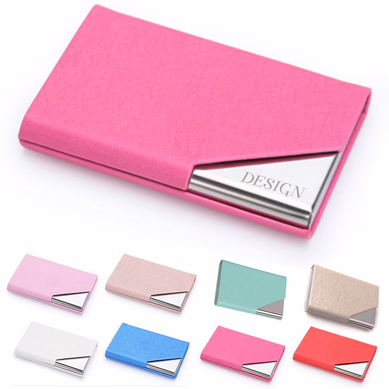 MOQ50 Slim Luxury Stainless Magnetic Business Card Organizer