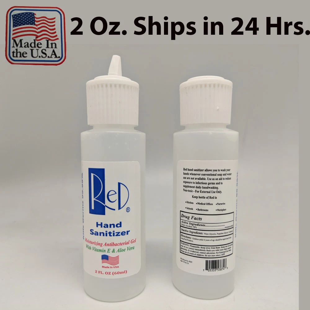 2 Oz Antibacterial Hand Sanitizer Made in USA 1