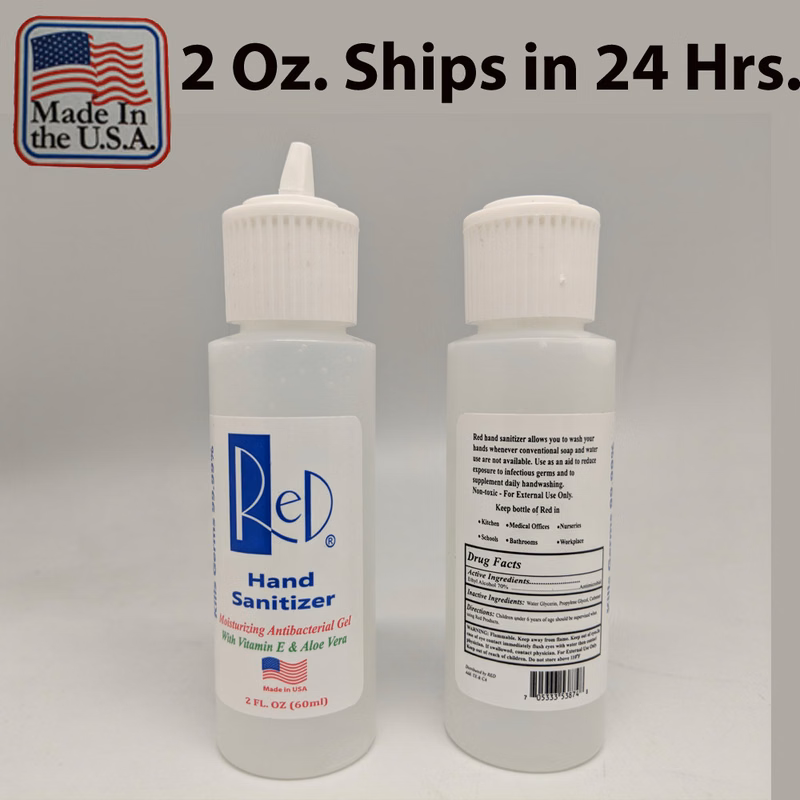 2 Oz Antibacterial Hand Sanitizer Made in USA