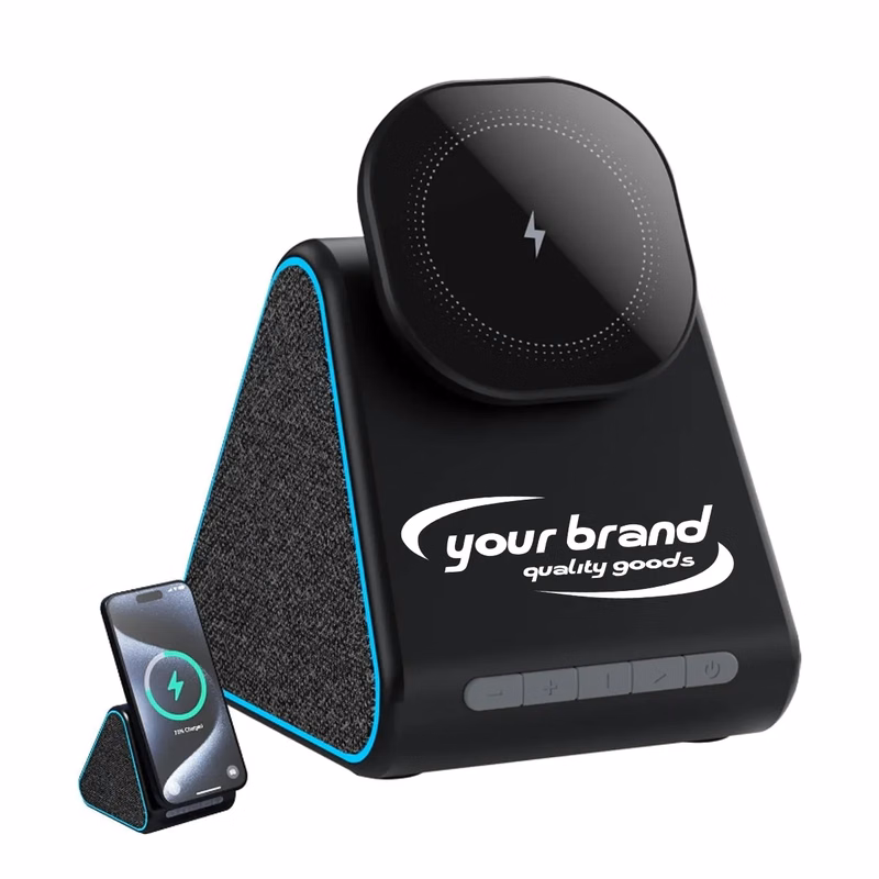 3In1 Magnetic Wireless Charger Bluetooth Speaker Holder