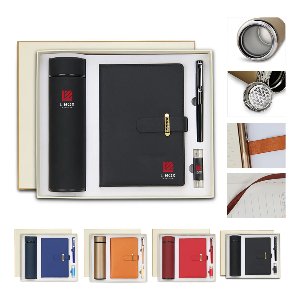 4-in-1 Premium Office Notebook Set With Tumbler & Pen & USB Flash Drive 1