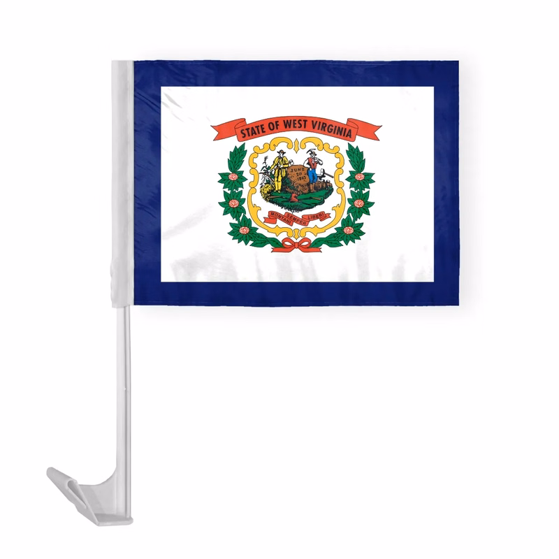 12"x16" & 10.5''x15'' West Virginia Car Flags