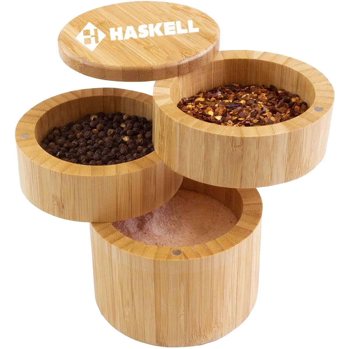 3 Tiers Bamboo Salt Box 1
