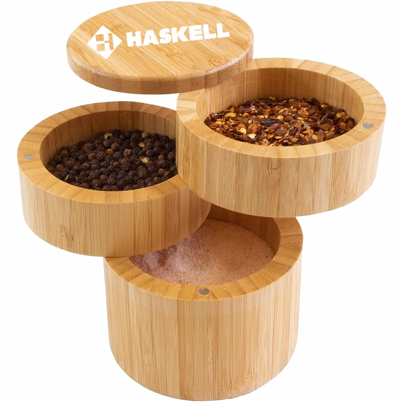3 Tiers Bamboo Salt Box