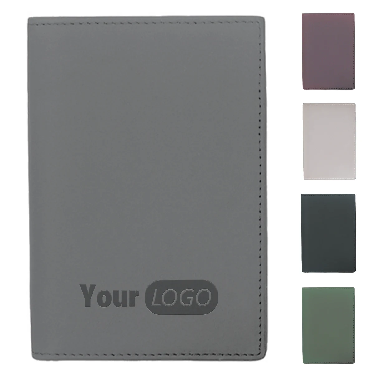 Cowhide Passport Holder Travel Bifold Wallet 1