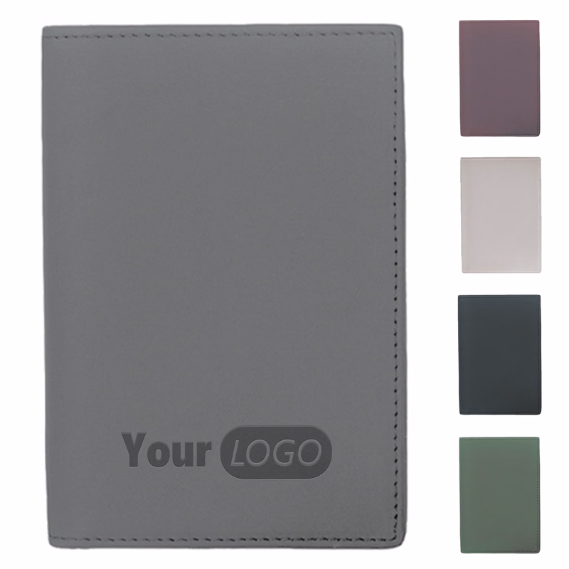 Cowhide Passport Holder Travel Bifold Wallet