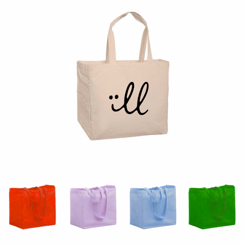 Poly-Cotton Canvas Grocery Tote Bag