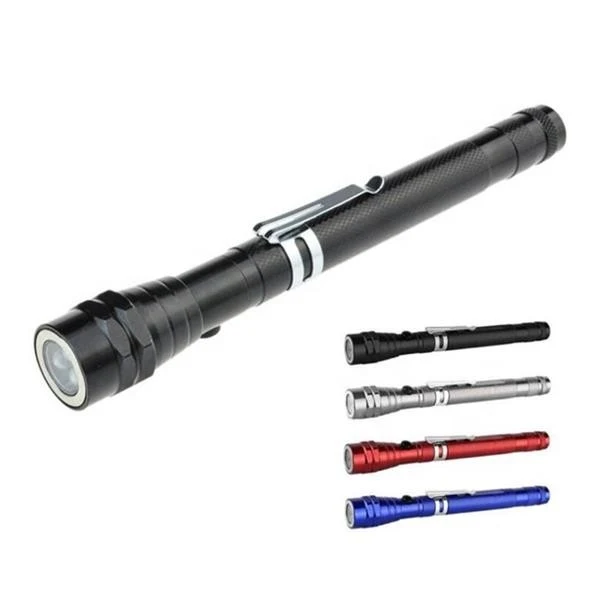 3 LED Telescopic Aluminum Flashlight With Magnet 1