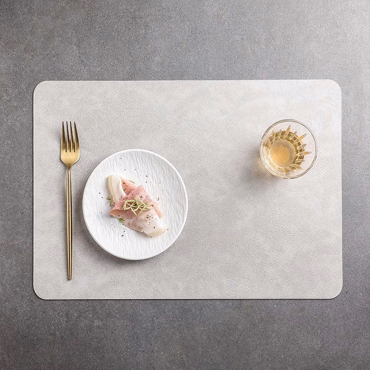 Custom Vintage Textured PU Leather Placemat