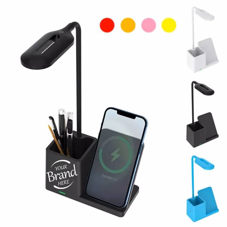 Wireless Charger Lamp With Pen Holder