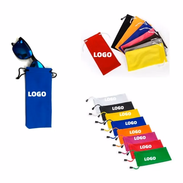 Soft Glasses Case with Drawstring Closure